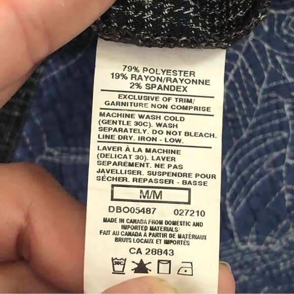 eclipse Size Med Grey Plaid Paperbag Waist Skirt - Picture 6 of 6